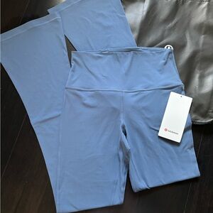 LULULEMON ALIGN RIBBED MINI FLARE *REGULAR IN OASIS BLUE SZ 8,10 NWT